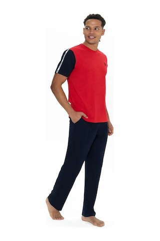 U.S. Polo Assn. U.s Polo Assn. 18898 Erkek Kısa Kollu Bisiklet Yaka Pijama Takımı-kırmızı Kırmızı