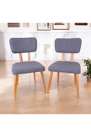 Polly Ahşap Sandalye Gri 6 Adet