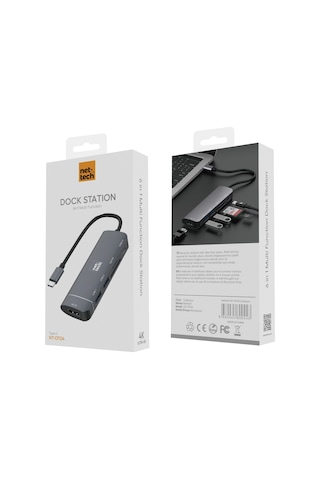 Nettech Nt-0t04 Usb + Hdmi + Sd Kart To Type-c Dönüştürücü