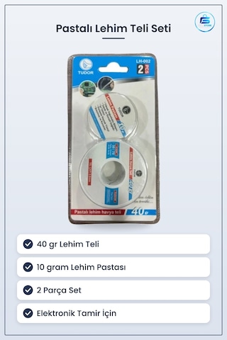 Pastalı Lehim Havya Teli 40 Gr 2 Parça Pastası 10 Gram Elektronik