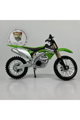 Kawasaki Kx 450f 1:18 Diecast Model Motosiklet Lisanslı Metal Maket Oyuncak