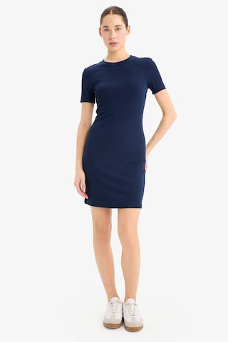 DeFacto Coool Bodycon Vücudu Saran Bisiklet Yaka Fitilli Kaşkorse Kısa Kollu Mini Elbise E7231AX25SPNV241