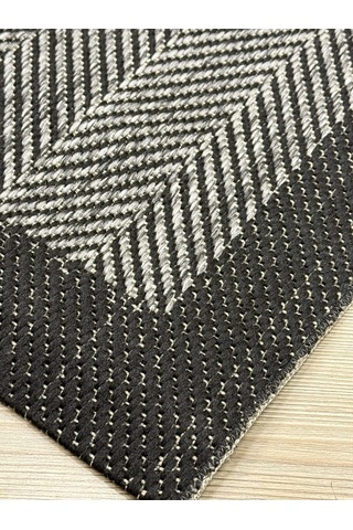 Sisal Halı Asia As06 Gri Siyah Kolay Temizlenir Jüt Halı Hav Toz Vermez Modern Halı Antiialerjik Gri