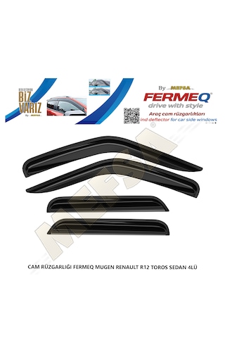 Cam Rüzgarlığı Fermeq Mugen Renault R12 Toros Sedan Binek 4lü