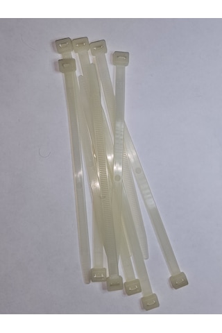 180x72mm Beyaz Kablo Bağı 200 Adet 200 Adet Beyaz