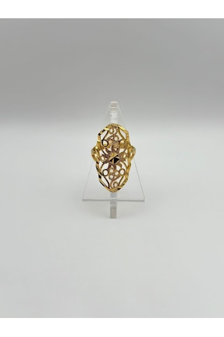 Arnes Jewelry Çelik 22 Ayar Altın Kaplama Ayarlanabilir Yüzük Ar496nes Gold