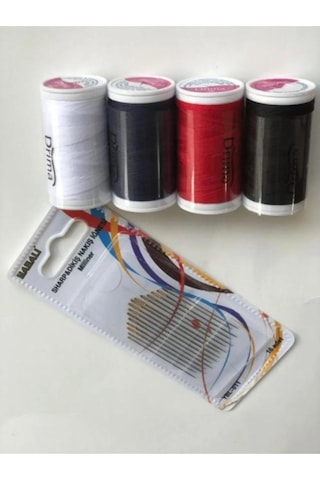 Dikiş İpi İplik İğne Seti 4 Adet 100 M