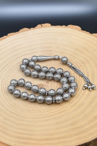 Erkek 925 Ayar Oksitli Tesbih Orta Boy -30 Gr- 901353 Gümüş