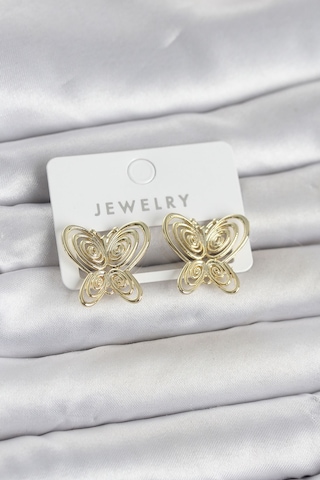 Füsun Küpesi Model Gold Renk Kelebek Model Pirinç Kadın Küpe Renkli 75066764 Füsun Küpesi Model Gold Renk Kelebek Model Pirinç Kadın Küpe Renkli 75066764