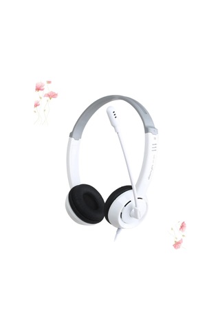 Djustable Oyun Kulaklıkları Masaüstü Dizüstü Bilgisayar Çok Yönlü Ses İçin Mikrofon Beyaz Kulaklık Gürültü Koşu Kulaklıkları