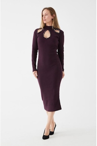 Zhlbutik Damla Yaka Kaşkorse Elbise 001