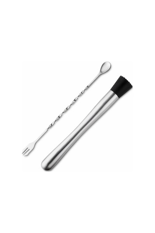 Fastbuy Profesyonel 7 Parça Bar Ekipmanı - Paslanmaz Çelik Shaker, Ölçek, Buz Kırıcı 750ml