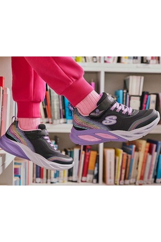 Skechers Cosmıc Glow Raınbow Beam Çocuk Günlük Işıklı Ayakkabı 303709l-bkmt Siyah Renkli