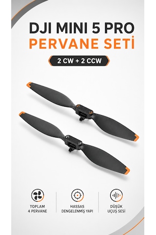 Mini 5 Pro Pervane Seti 2 Cw + 2 Ccw Düşük Sesli Yedek Drone Pervanesi