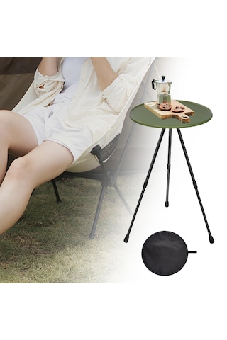 Dolıty Katlanabilir Masası, Açık Yuvarlak , Taşınabilir Mini Yeşil Çok Renkli