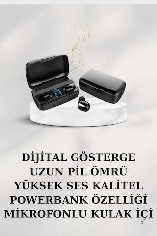 Northcity A10s Kablosuz Tws Kulaklık - Bluetooth 5.0, 1800mah Şarj Kutusu Ve Stereo Ses