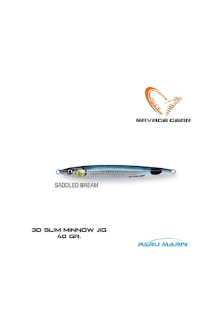 Savage Gear 3d Slim Jig Minnow 40gr. Suni Yem Saddled Bream
