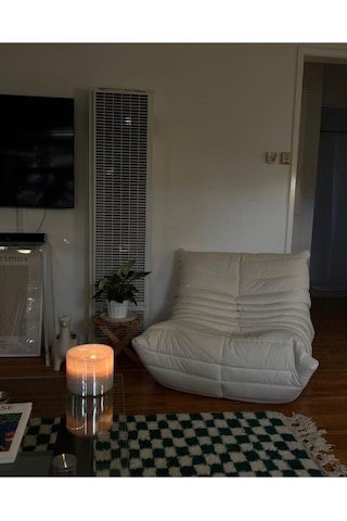 Edsy Puffer Bej Renk Berjer Turkuvaz