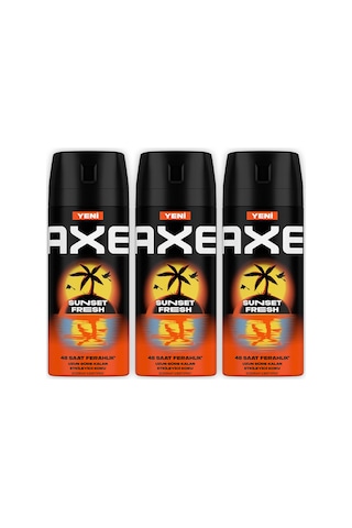 Axe Spray Erkek Deodorant Sunset Fresh 150 Ml X3
