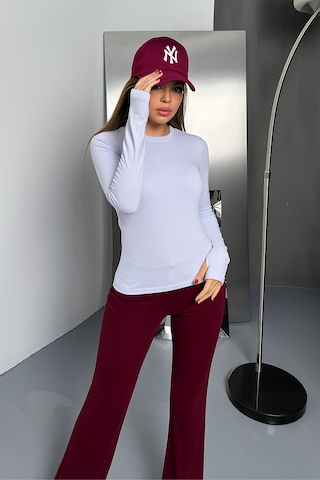 Balenbi Kadın Buzzy Parmak Geçmeli Bisiklet Yaka Basic Body 1130 Mavi