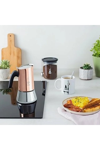 4 Fincan Kapasiteli Ocak Üstü Espresso Pişirici - Paslanmaz Çelik