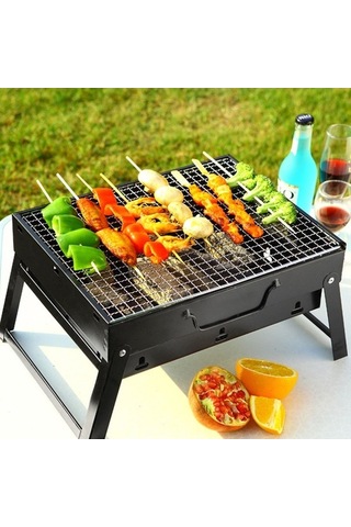 Prestigegoods Kampı Piknik Kömür Izgara 13.8x10.6x7.9in Çok Renkli Çok Renkli