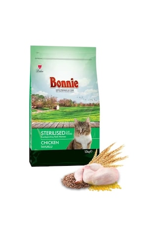 Bonnie Kısırlaştırılmış Tavuklu Kedi Maması 1,5 Kg