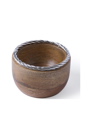 Yargıcı Metal Detaylı Mango Ağacı Servis Kasesi 10x6 Cm 26knhs1042n St