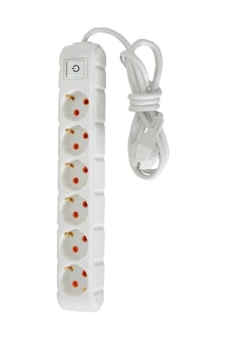 Ufo 6lı Akım Korumalı Priz 5 Metre Kablolu Grup Priz, Max 3500w 16 Amper Aşırı Yük Koruması 6lı Uzatma Kablosu