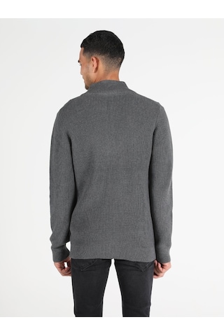 Colin's Slim Fit Erkek Gri Melanj Hırka CL1050050_Q1.V2_MGA