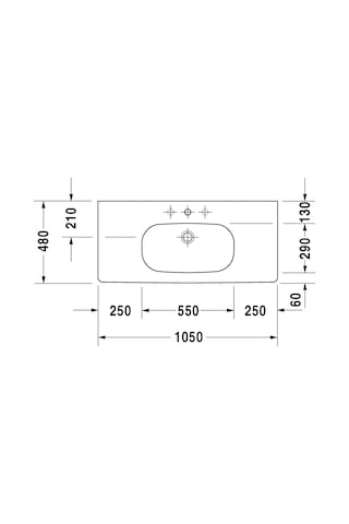 Duravit D-Code Etajerli Lavabo 1050 x 480 MM 03421000002