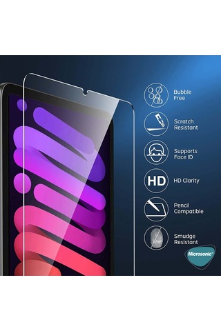 Microsonic İpad Uyumlu Mini 7 A2993-a2995 Temperli Cam Ekran Koruyucu
