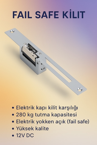 Elektronik Kilit Basaç Kapı Karşılığı Fail Safe Enerji Yokken Açık