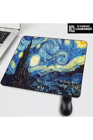 Küçük Mouse Pad Karikatür Van Gogh İllüstrasyon Pc Oyuncu Dolabı Klavye Masa Matı Bilgisayar Oyun Aksesuarları Mousepad Anime Matları Zy003225 18x22cm