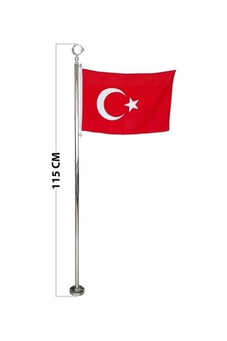 Şehit Bayrak Direği Ayyıldız Dahil 115 Cm Boy Standart