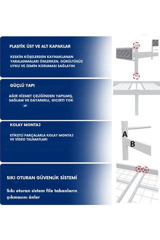 Aksviva Milan Tek Kişilik Ferforje Karyola