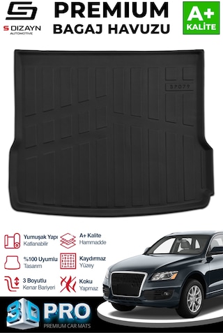 S-dizayn Audi Q5 3d Pro Bagaj Havuzu 2009-2017 A+ Kalite