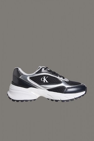 Calvin Klein Hike Runner Bağcıklı File Karışımlı Metalik Kadın Siyah Sneaker Yw0yw02063-01l Siyah
