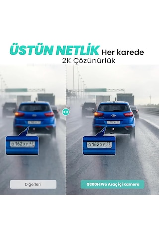 360+ Botslab G300h Pro 3k Qhd Adas Wifi + Gps 140 Geniş Açı Gece Görüşlü Akıllı Araç İçi Kamera