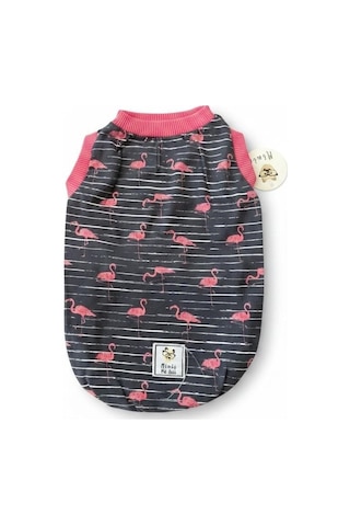 Miniş Flamingo Küçük Irk Köpek Ultra Esnek Penye T-shirt-21580