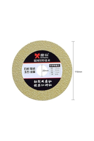 Pazly 110mm Elmas Kesme Diski - Yüksek Dayanıklı Seramik, Cam, Mermer Kesme