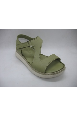 Piarmoni 494 Yeşil Deri,anatomik Taban Sandalet 31-36 Yeşil