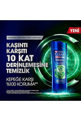 Clear Men Günlük Arınma ve Ferahlık Kepeğe Karşı Şampuan 3 x 350 ML