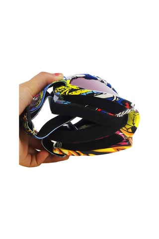 Geeksen Kuruğa Dayanıklı Çarpık Kafes Renkli Lens Outdoor Spor Gözlüğü - Moto, Kayak, Yürüyüş İçin Hafif Ve Dayanıklı Diğer