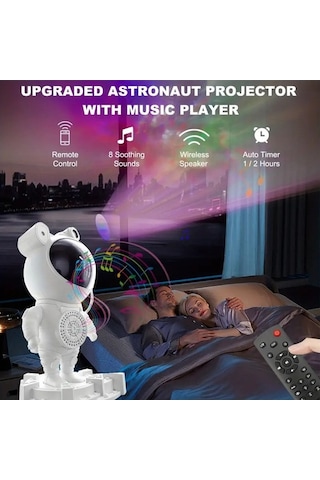 Artfulabode Bluetooth Yıldız Projeksiyon Lambası - 8 Müzikli, Zamanlayıcılı Gece Aydınlatma