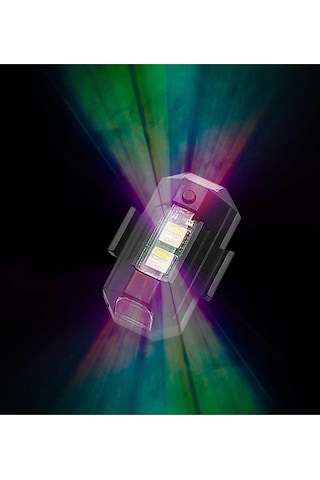 Space24 Sp103 Şarjlı 7 Renkli Led Flaşör Siyah