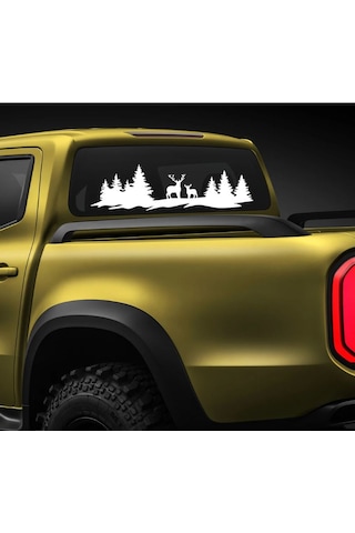 Avcı Kamp Doğa Sticker - 4x4 Off Road Adventure Kamp Sticker - 00046 30x8 Cm