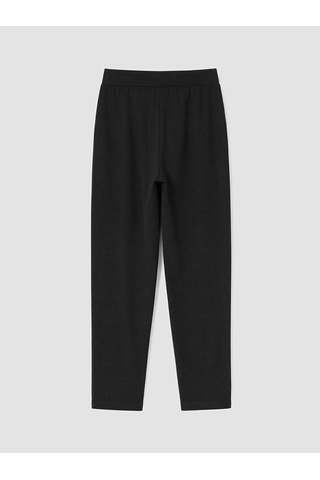 Lcw Comfort Siyah Beli Lastikli Kadın Krep Pantolon