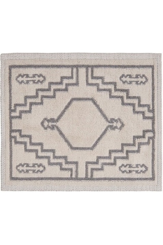 Evidea Soft Klas 2'li Banyo Paspası - Ekru / Gri - 60x100 Cm + 50x60 Cm Ekru / Gri