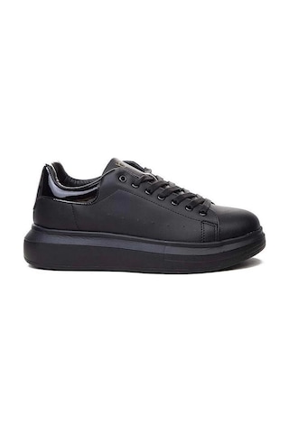 Best Of 150-24 Deri Trend Sneaker Ayakkabı 36-40 Siyah